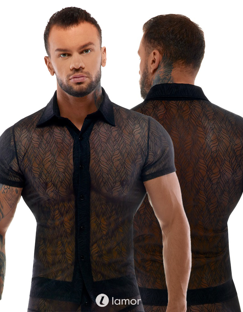 * SVENJOYMENT Transparante Heren shirt, SJ 2161656 afbeelding