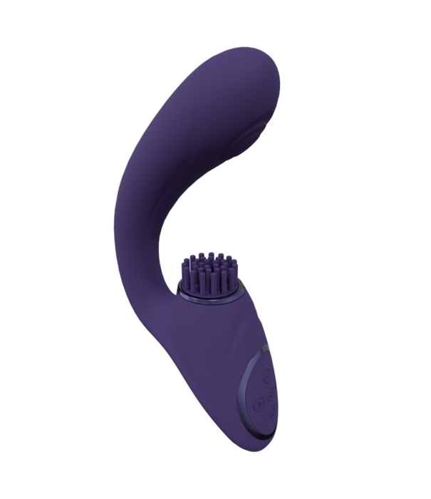 VIVE by Shots Gen - Triple Motor G-Spot Vibrator met Pulse Wave en Vibrerende Borstels - Paars