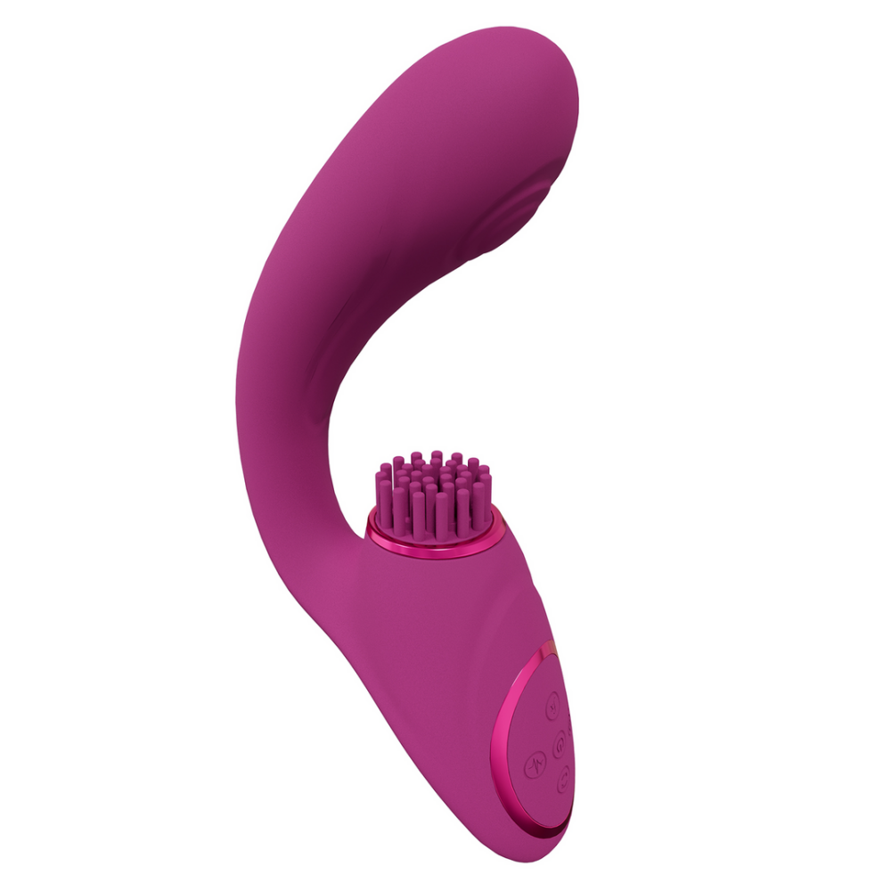 VIVE by Shots Gen - Drie Motoren G-Spot Vibrator met Pulse Wave en Vibrerende Haren - Roze afbeelding