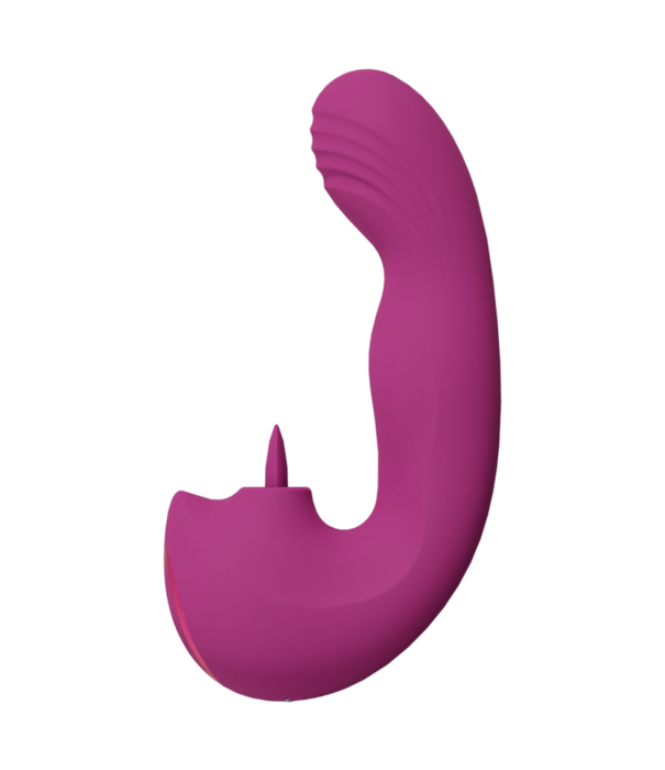 VIVE by Shots Yumi - Triple Motor G-Spot Vinger Beweging Vibrator en Flickering Tongue Stimulator - Roze