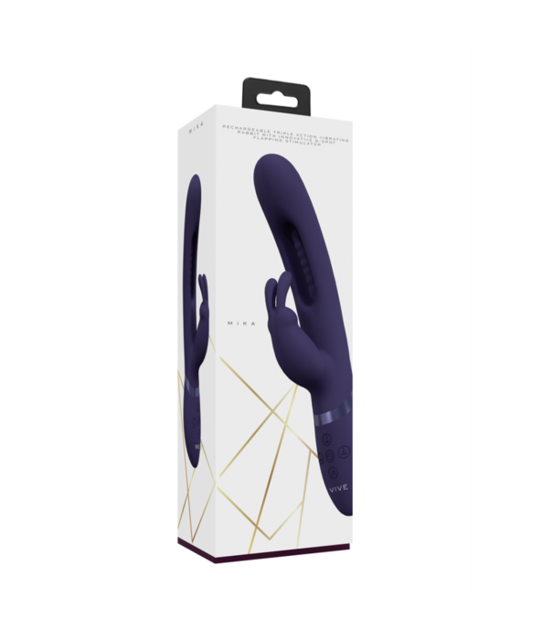 VIVE by Shots Mika - Triple Motor - Vibrerende Rabbit met Innovatieve G-Spot Flapper Stimulator - Paars