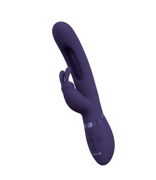 VIVE by Shots Mika - Triple Motor - Vibrerende Rabbit met Innovatieve G-Spot Flapper Stimulator - Paars