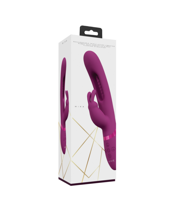 VIVE by Shots Mika - Triple Motor - Vibrerende Rabbit met Innovatieve G-Spot Flapper Stimulator - Roze