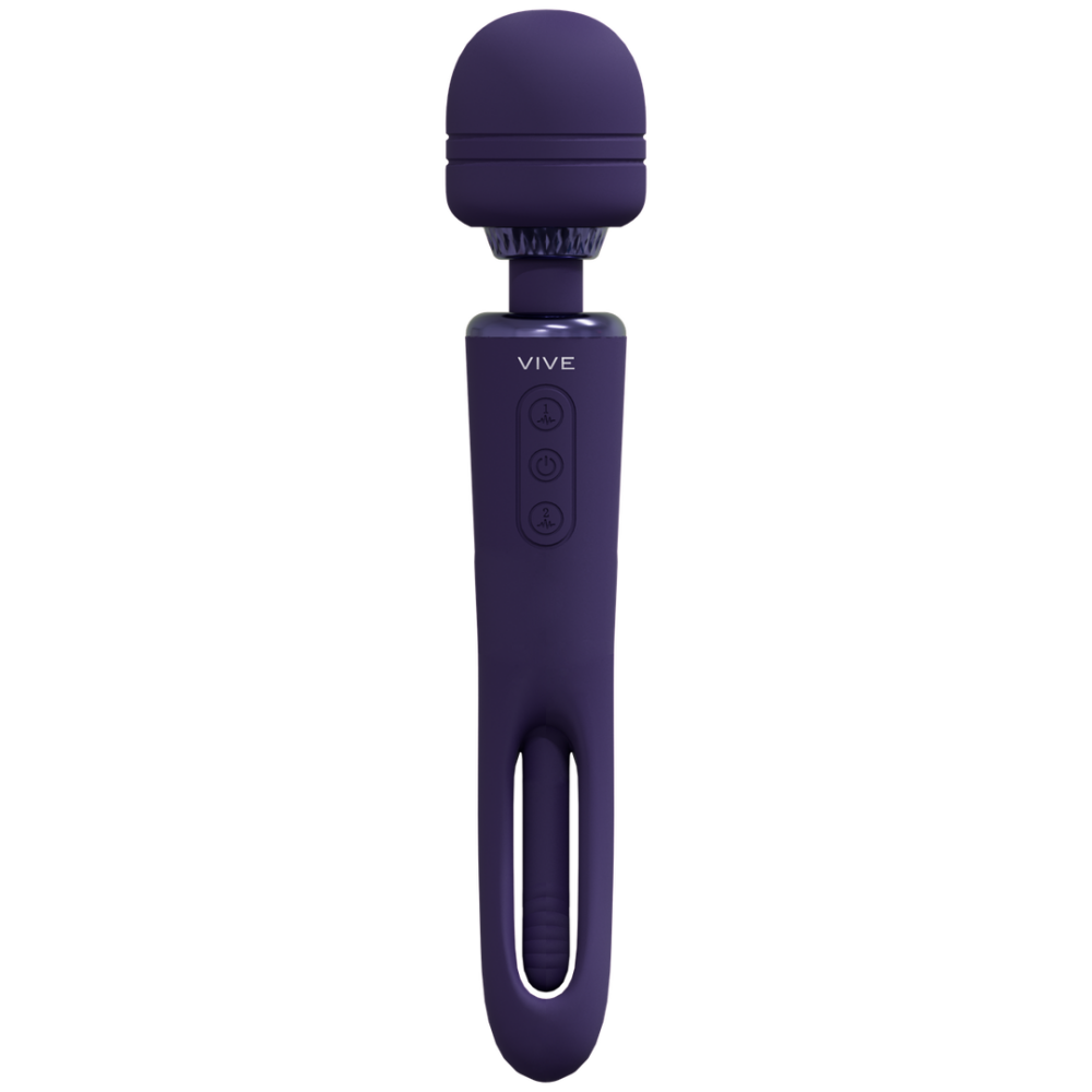 VIVE by Shots Kiku - Dubbelzijdige Wand met Innovatieve G-Spot Flapper Stimulator - Paars