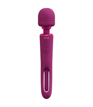 Kiku - Dubbelzijdige Wand met Innovatieve G-Spot Flapper Stimulator - Roze
