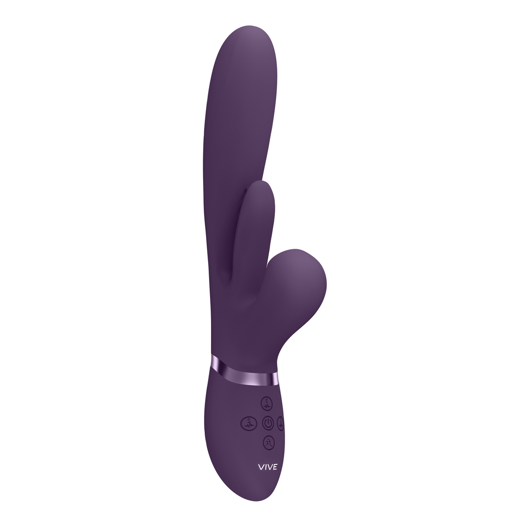 VIVE by Shots Kura - Duwende G-Spot Vibrator met Flappertong en Pulse Wave Stimulator - Paars afbeelding