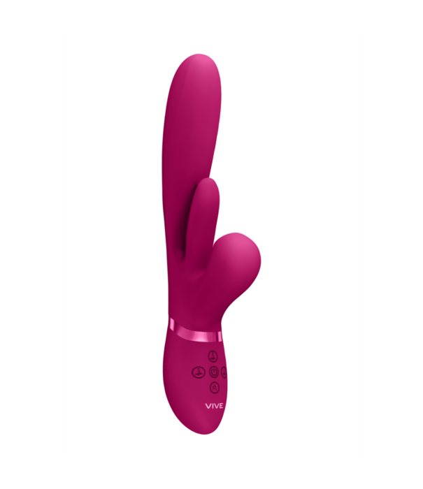 VIVE by Shots Kura - Duwende G-Spot Vibrator met Flapper Tong en Pulse Wave Stimulator - Roze