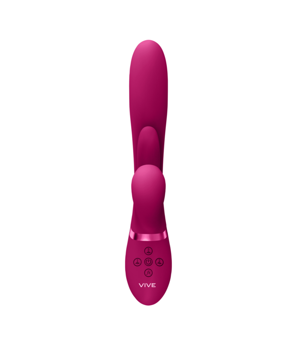VIVE by Shots Kura - Duwende G-Spot Vibrator met Flapper Tong en Pulse Wave Stimulator - Roze