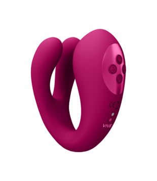 Yoko - Triple Action Vibrator Dual Prongs met Clitorale Pulsatiegolf