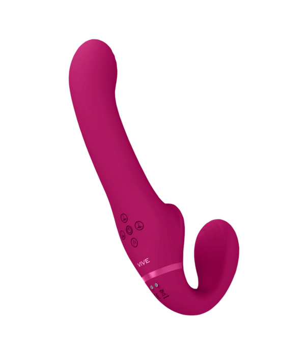 VIVE by Shots Ai - Dual Vibrating  Air Wave Tickler Strapless Strapon