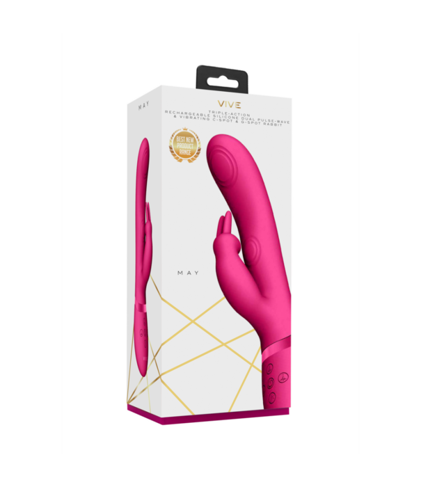 VIVE by Shots Mei - Dual Pulse-Wave  Vibrating C-spot  G-Spot Rabbit - Roze