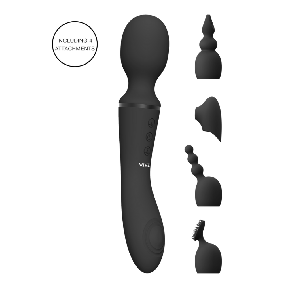 VIVE by Shots Nami - Pulse Wave Vibrating Wand - Zwart afbeelding