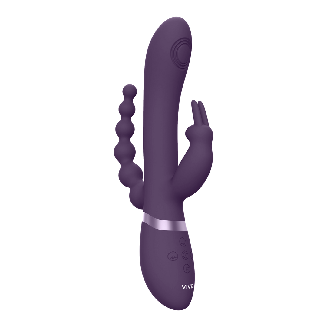 VIVE by Shots Rini - Pulse Wave Vibrating Double Penetration Rabbit - Paars afbeelding