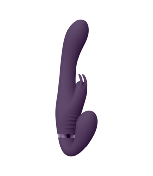 Suki - Vibrerende Strapless Strap-on Rabbit - Paars