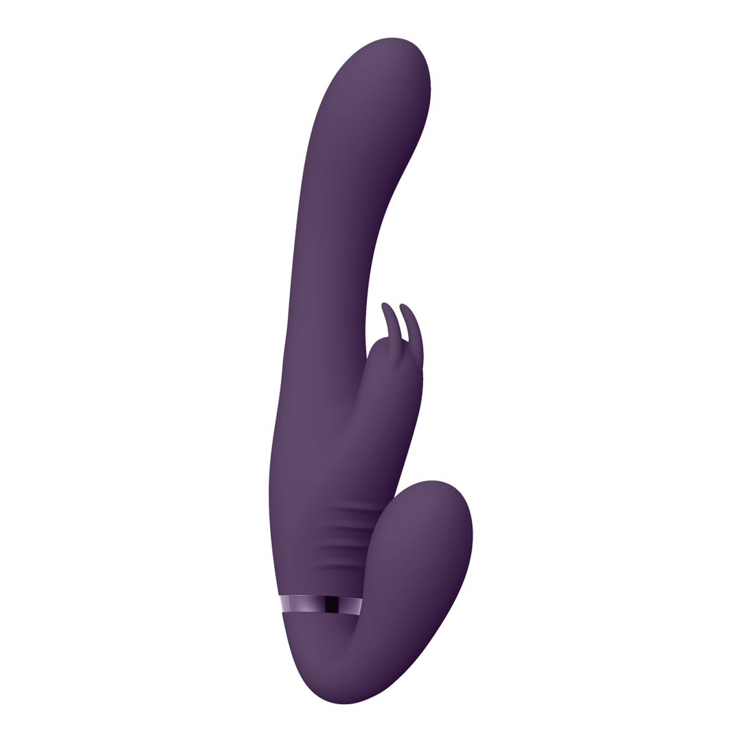 VIVE by Shots Suki - Vibrerende Strapless Strap-on Rabbit - Paars afbeelding