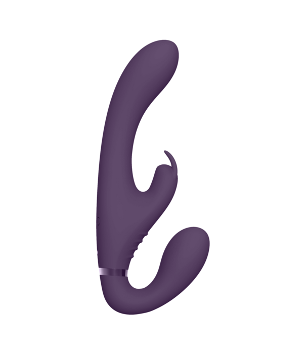 VIVE by Shots Suki - Vibrerende Strapless Strap-on Rabbit - Paars