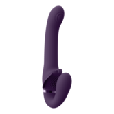Satu - Pulse-Wave en Vibrerende Strapless Strapon - Paars