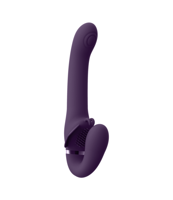 VIVE by Shots Satu - Pulse-Wave en Vibrerende Strapless Strapon - Paars