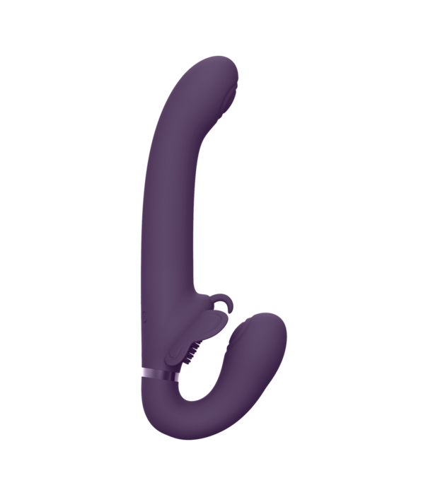 VIVE by Shots Satu - Pulse-Wave en Vibrerende Strapless Strapon - Paars