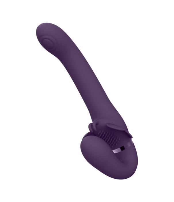 VIVE by Shots Satu - Pulse-Wave en Vibrerende Strapless Strapon - Paars