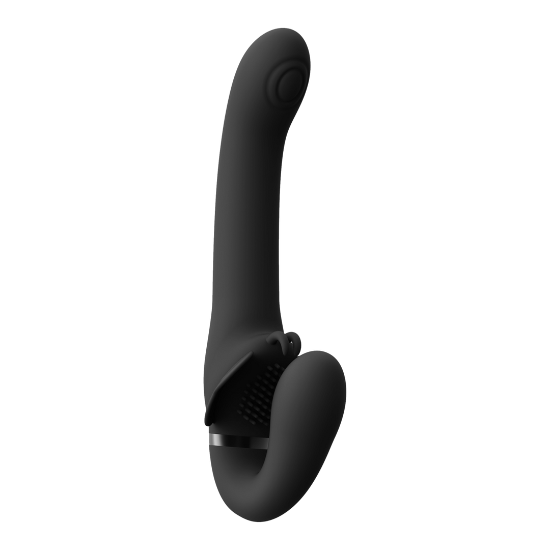 VIVE by Shots Satu - Pulse-Wave en Vibrerende Strapless Strapon - Zwart afbeelding