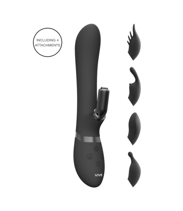VIVE by Shots Chou - G-Spot Rabbit  Clitoral Stimulator - Zwart