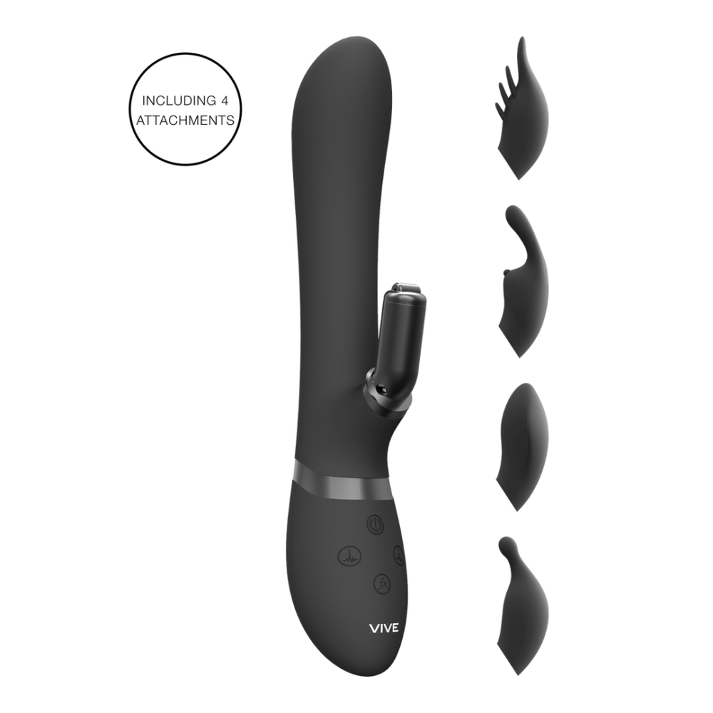 VIVE by Shots Chou - G-Spot Rabbit Clitoral Stimulator - Zwart afbeelding
