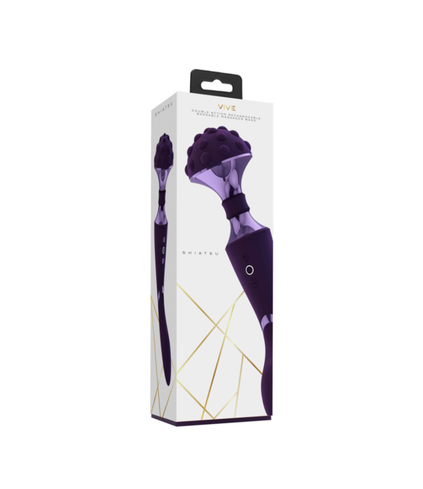 VIVE by Shots Shiatsu - Buigbare Massager Wand - Paars