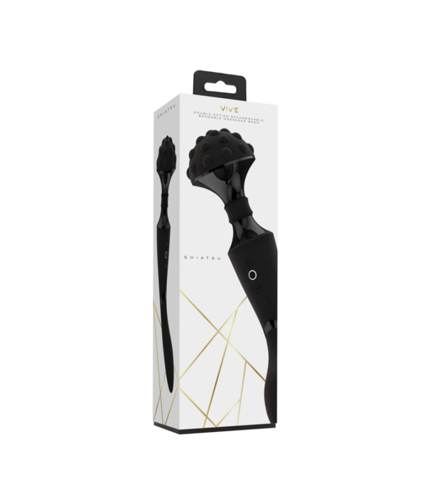 VIVE by Shots Shiatsu - Buigbare Massager Wand - Zwart