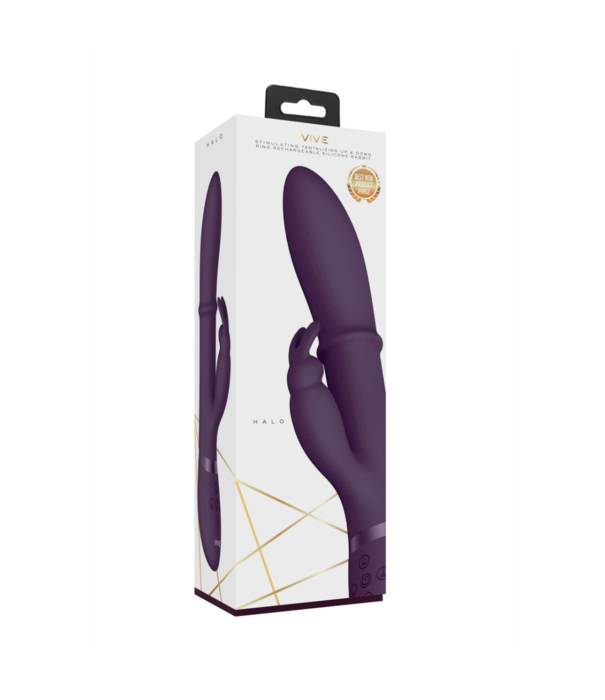 VIVE by Shots Halo - Ring Rabbit Vibrator - Paars