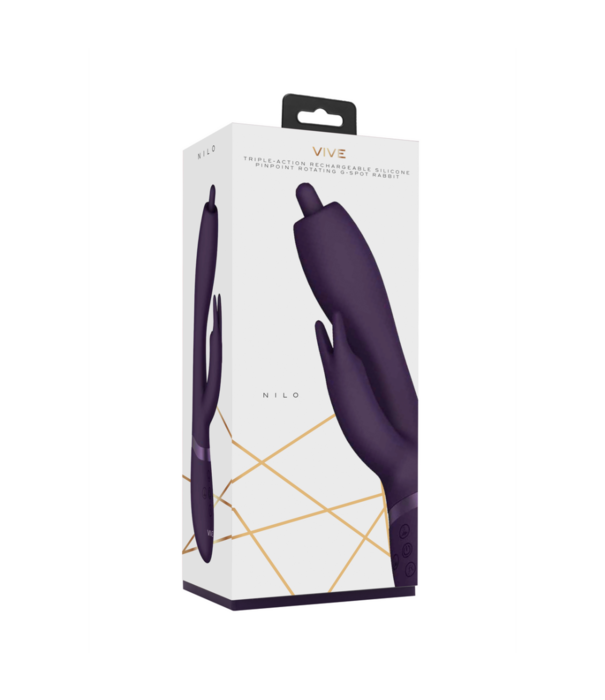 VIVE by Shots Nilo - Pinpoint Draaibare G-spot Rabbit - Paars