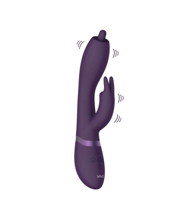 VIVE by Shots Nilo - Pinpoint Draaibare G-spot Rabbit - Paars