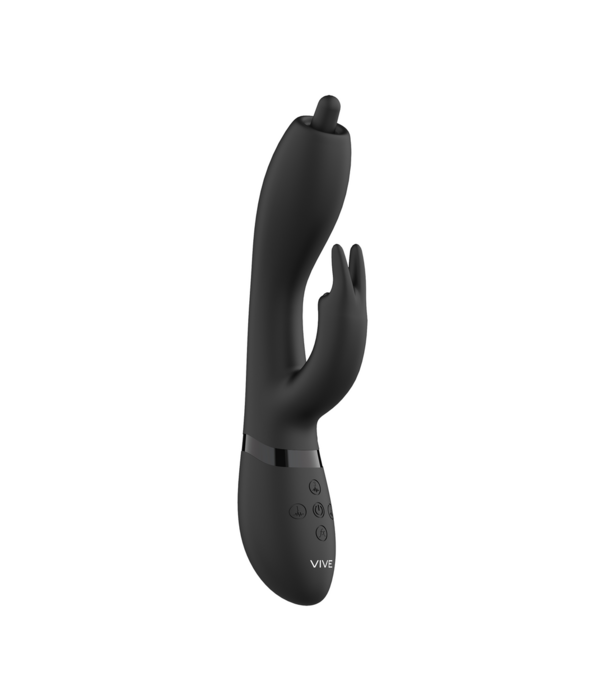 VIVE by Shots Nilo - Precisie Ronddraaiende G-spot Konijn - Zwart