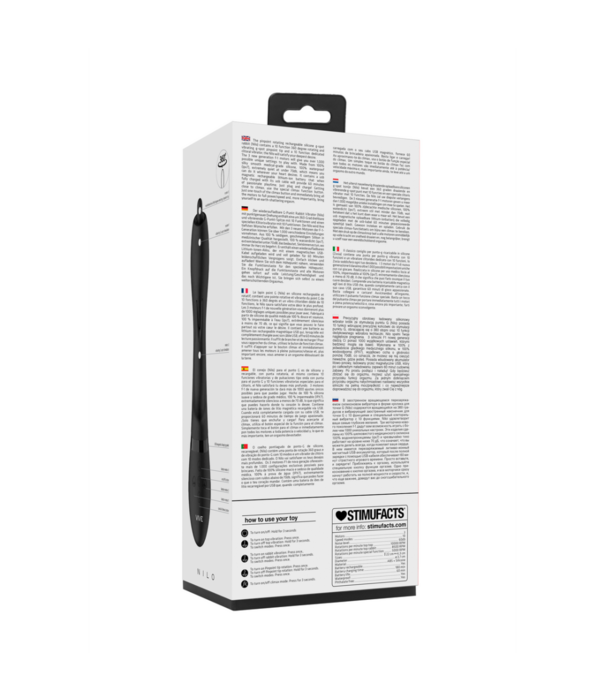 VIVE by Shots Nilo - Precisie Ronddraaiende G-spot Konijn - Zwart