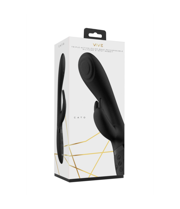 VIVE by Shots Cato - Pulse G-spot Konijn - Zwart