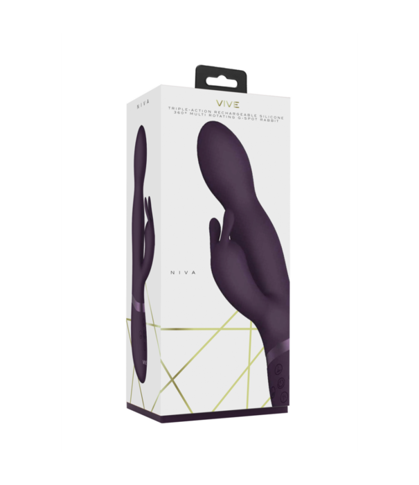 VIVE by Shots Niva - Draaibare Konijnen Vibrator - Paars