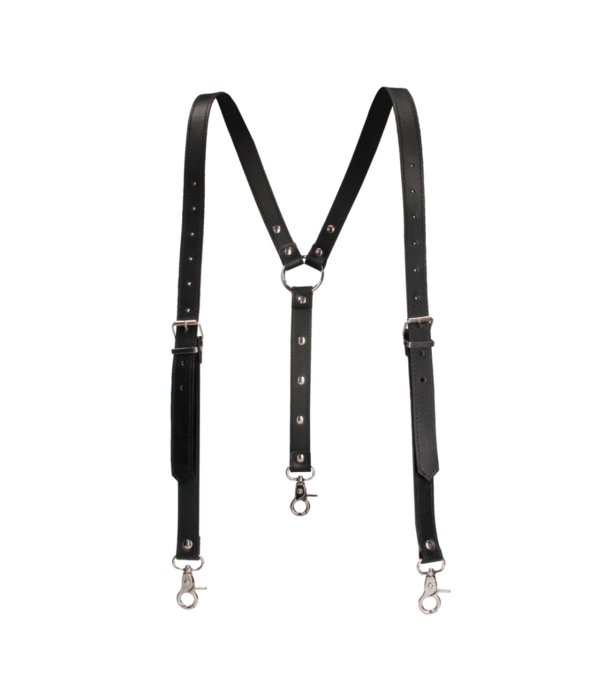 Ouch! by Shots Split Leather Suspenders for Men