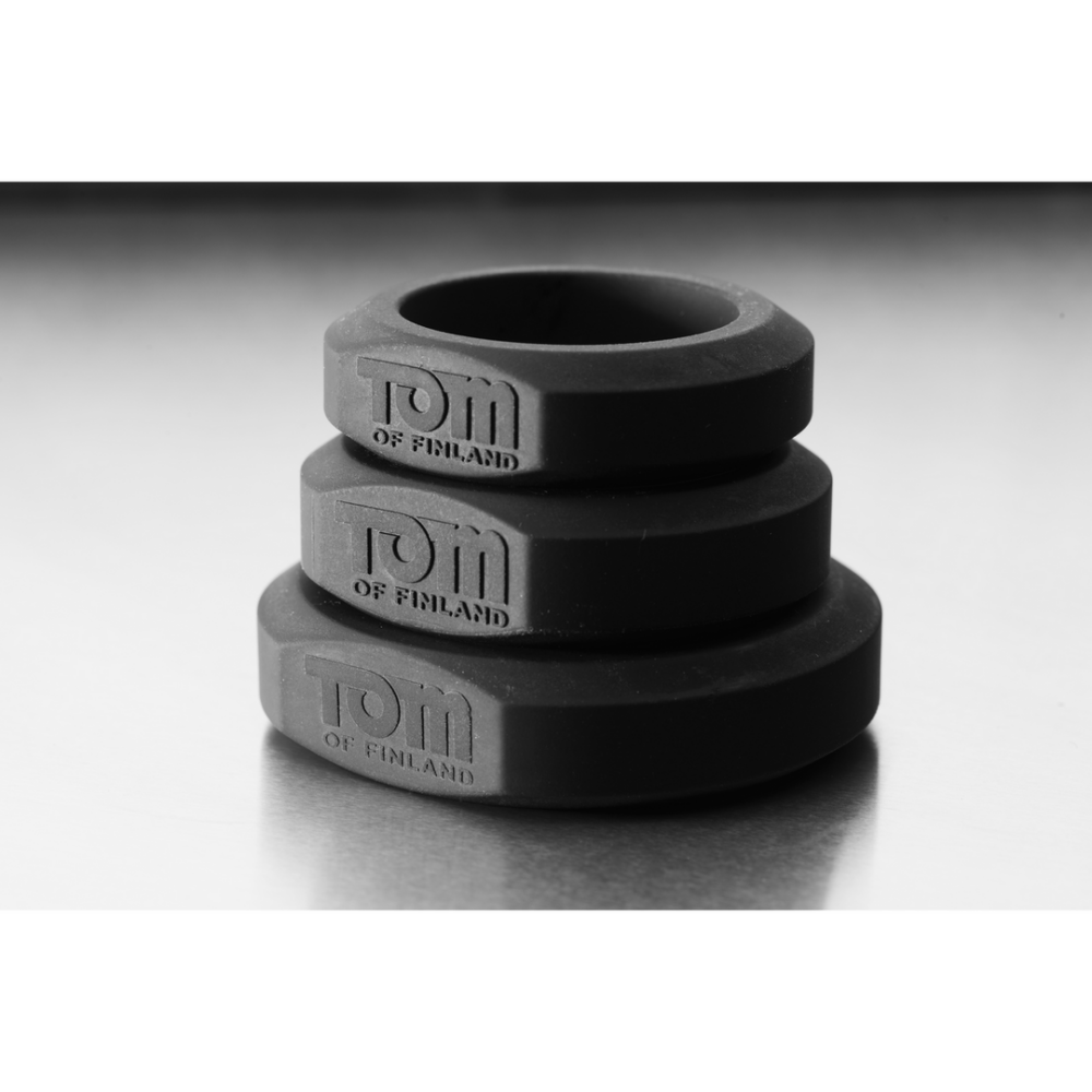 XR Brands 3-delige silicone cockring set afbeelding