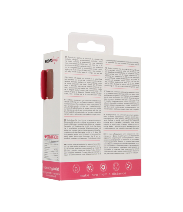 Shots Toys by Shots Vibrerende Bullet met Afstandsbediening