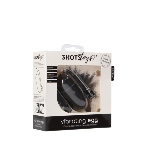 Shots Toys by Shots Vibrerende Ei met 10 Snelheden - Zwart