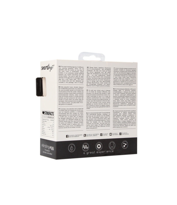 Shots Toys by Shots Vibrerende Ei met 10 Snelheden - Zwart