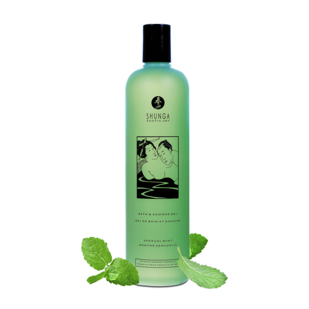 Shunga Bad- en Douchegel - Sensual Mint - 12,5 fl oz / 370 ml afbeelding