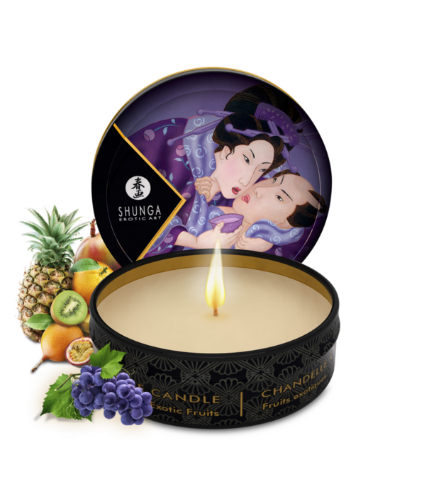 Shunga Mini Massage Kaars - Exotische Vruchten - 1 oz / 30 ml