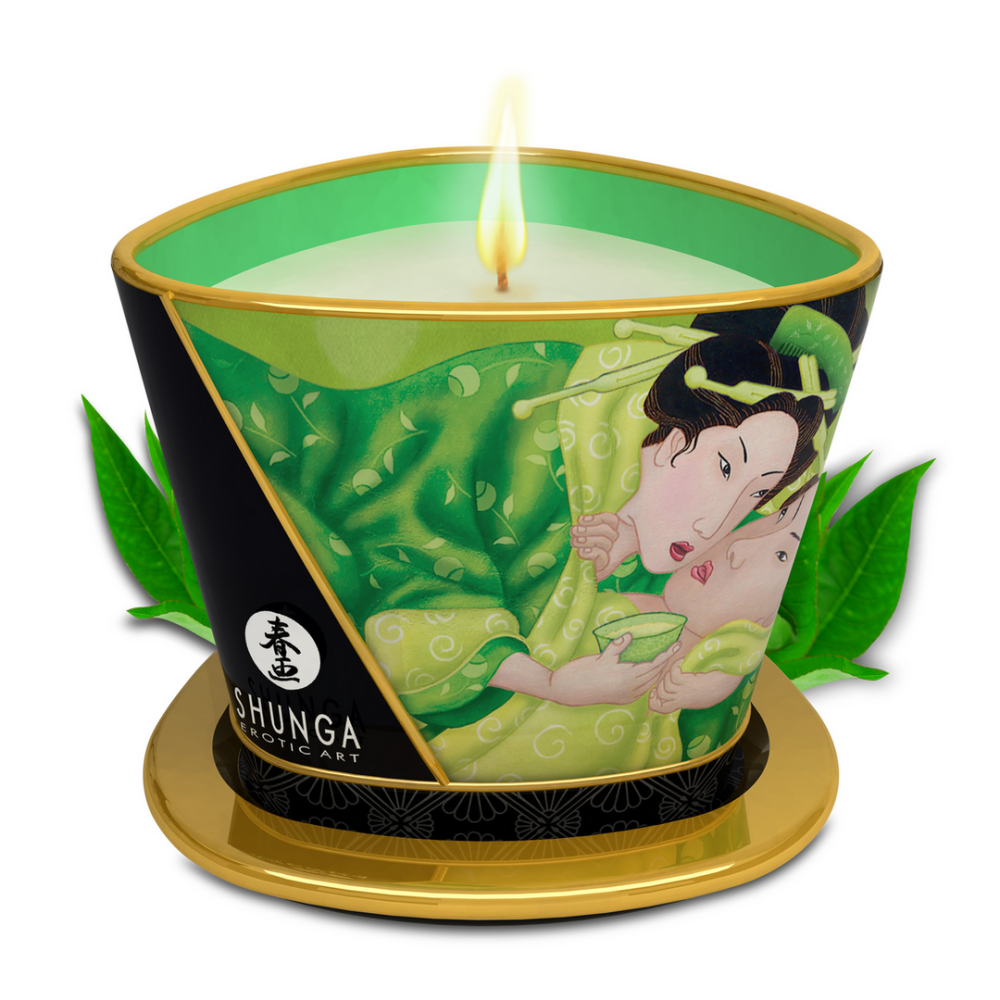 Shunga Massagekaars - Exotische Groene Thee - 5.7 oz / 170 ml afbeelding