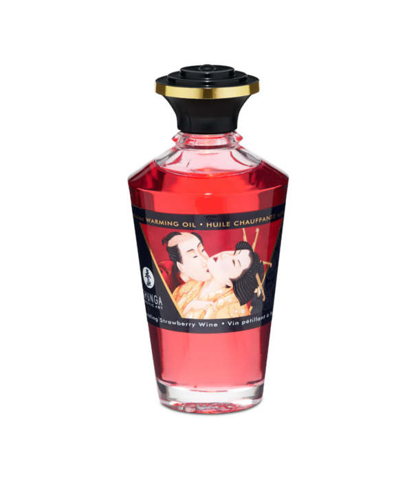 Shunga Aphrodisia Oil - Sprankelende Aardbeienwijn - 3,5 fl oz / 100 ml