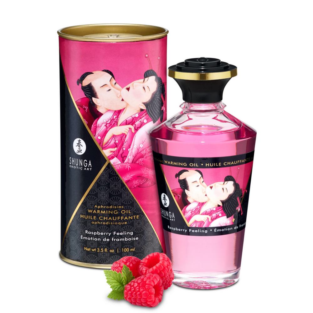 Shunga Aphrodisia Olie - Raspberry Feeling - 3,5 fl oz / 100 ml afbeelding