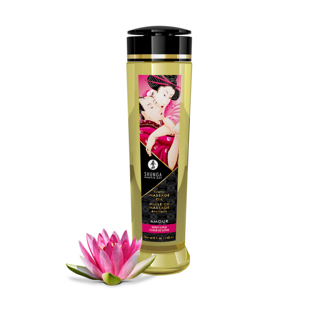 Shunga Erotische Massageolie - Sweet Lotus - 8 fl oz / 240 ml afbeelding