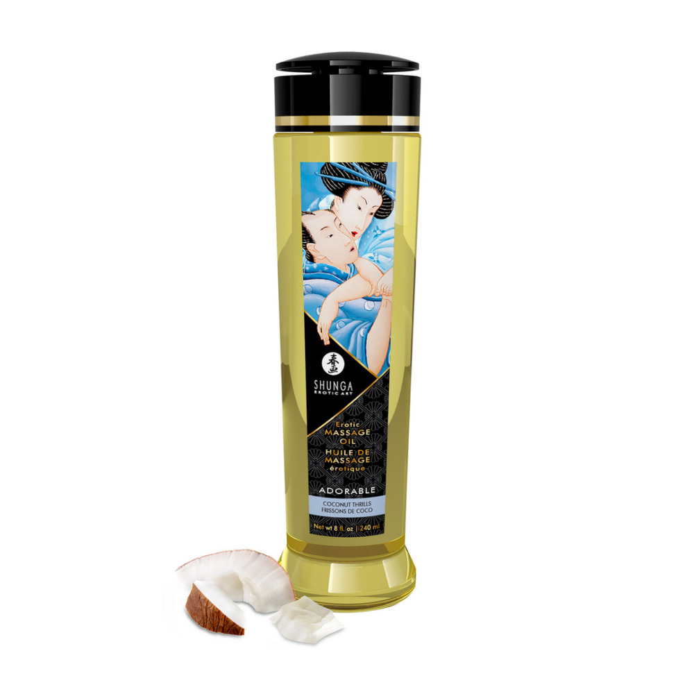 Shunga Erotische Massageolie - Coconut Thrills - 8 fl oz / 240 ml