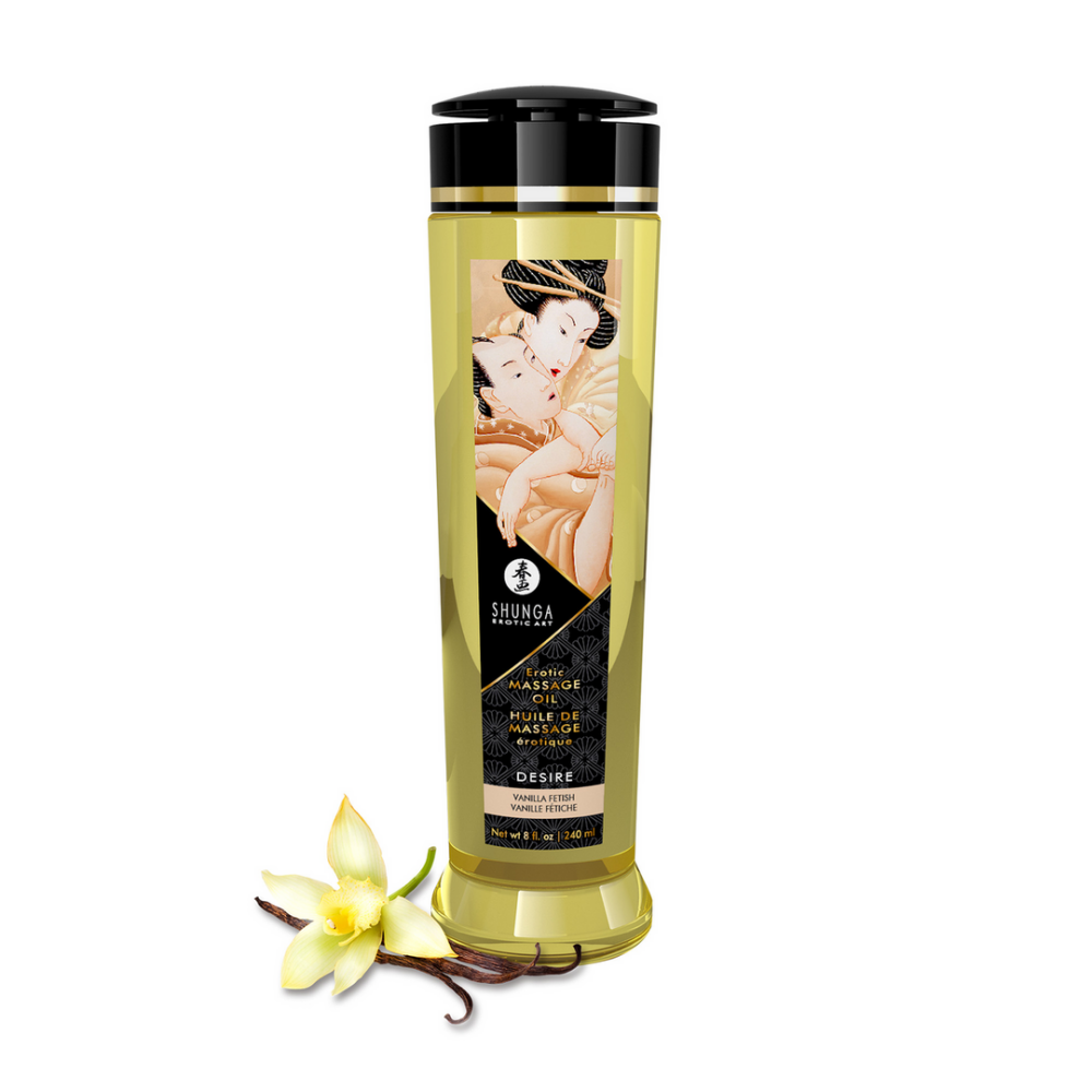 Shunga Erotische Massageolie - Vanille - 8 fl oz / 240 ml afbeelding