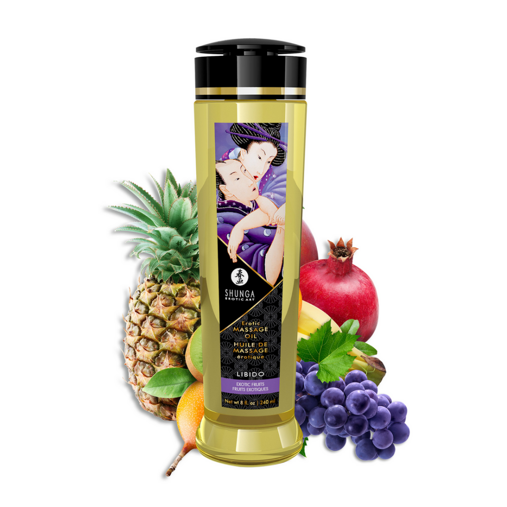 Shunga Erotische Massageolie - Exotische Vruchten - 8 fl oz / 240 ml afbeelding